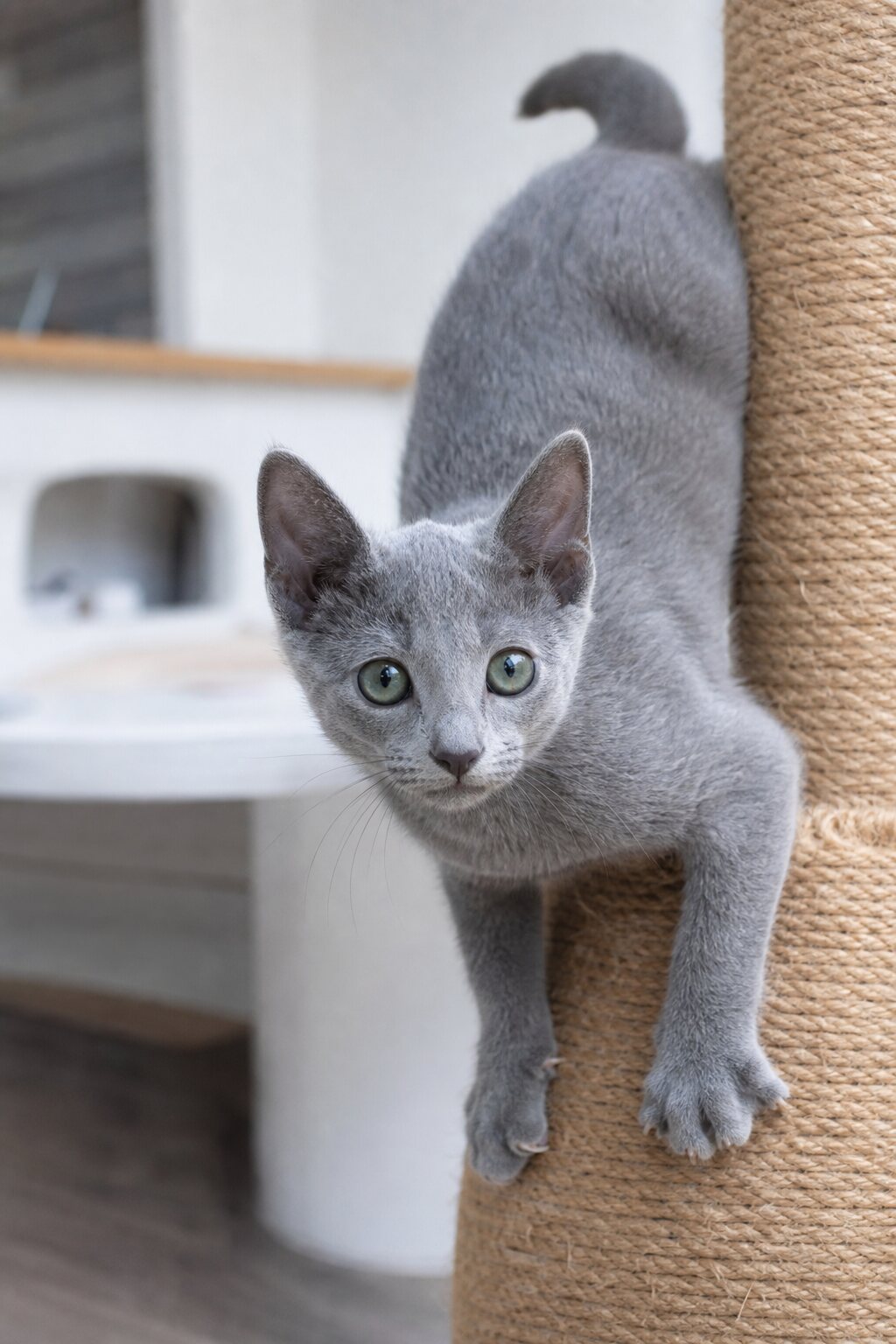 Boris Russian Blue kitten interstate delivery