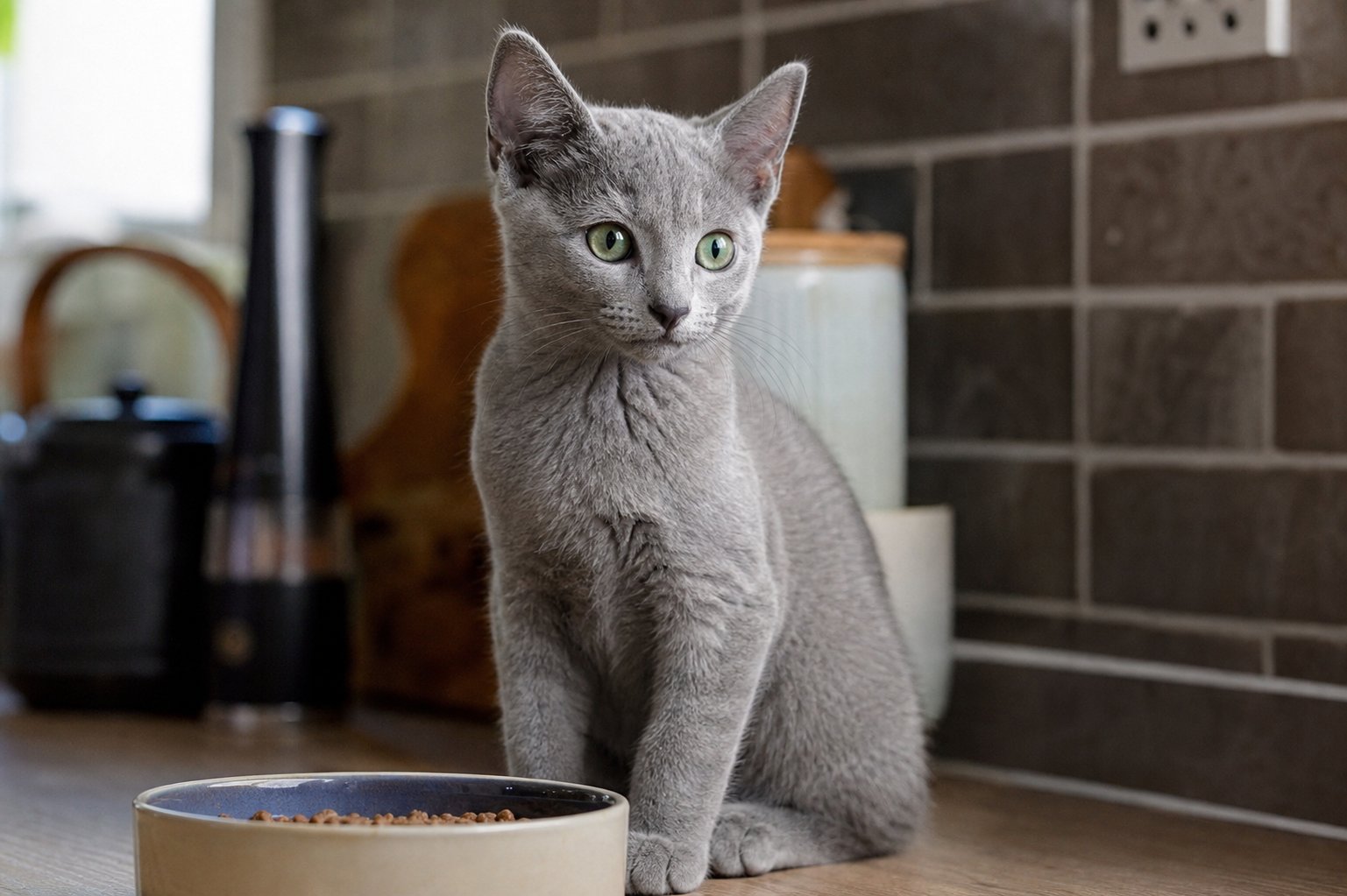 Misha Russian Blue kitten ready for delivery